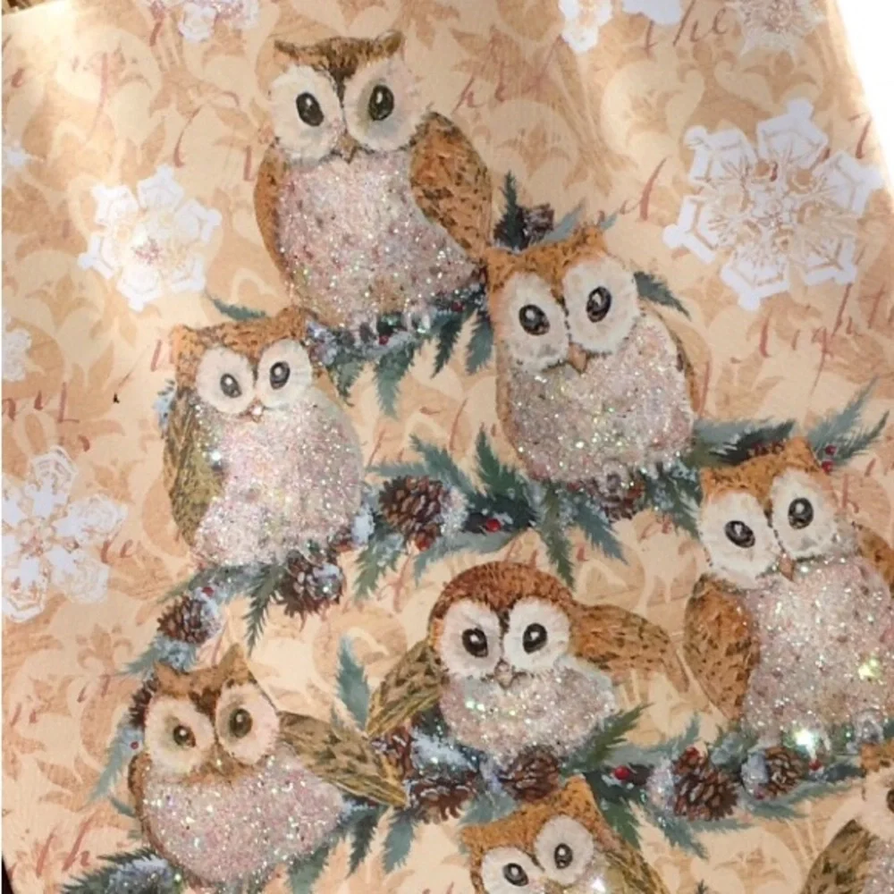 Punch Studio Owl Family Winter Gift Bags (14756), Set of 4